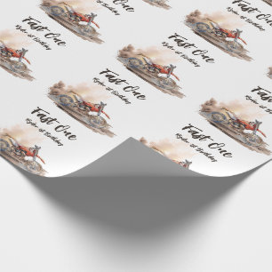 Schneller Kleiner Rennfahrer Erster Geburtstag Geschenkpapier