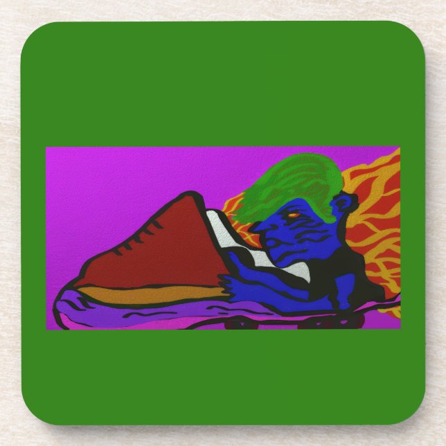 Schneller Kobold Getränkeuntersetzer (Vorderseite)