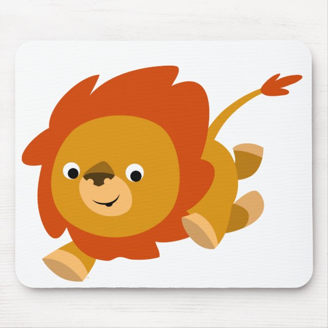 Schneller Niedlicher Cartoon Lion Mousepad (Vorne)