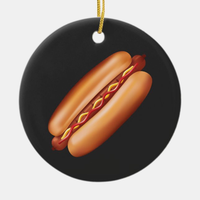 Schnellere Darstellung von Hot Dog mit benutzerdef Keramik Ornament (Vorne)