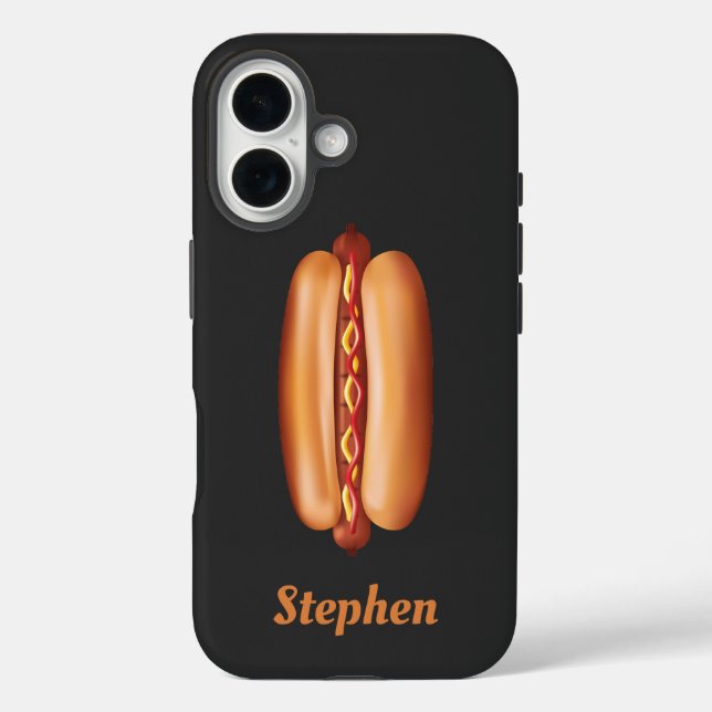 Schnellere Darstellung von Hot Dog mit Individuell iPhone 16 Hülle (Rückseite)