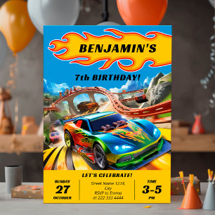 Schnellere Fahrt in den Spaß Custom Race Cars Gebu Einladung