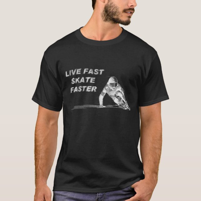 Schnellerer dunkler T - Shirt der schnellen (Vorderseite)