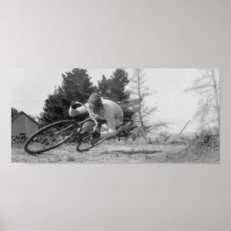 schnelles altes Fahrrad. Poster