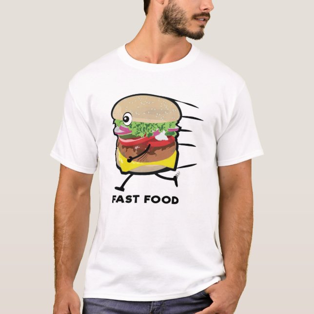 Schnelles Essen - Funny Burger Design T-Shirt (Vorderseite)