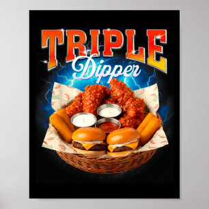 Schnelles Essen Hamburger Chicken Nugget Foodie Tr Poster