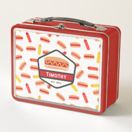 Schnelles Foodmuster Retro Monogramm Metall Brotdose