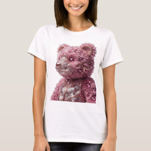 Schnelles Gold-GEM-VERZIERTER BÄR Modedesign T-Shirt