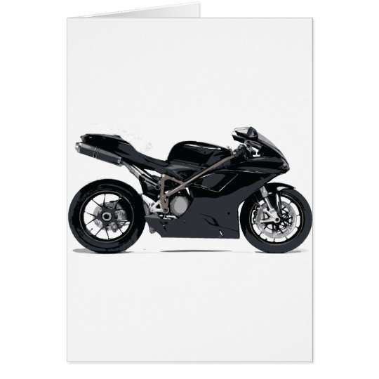 Schnelles schwarzes Motorrad Karte