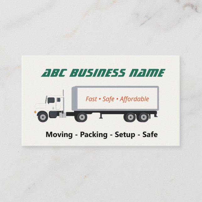 Schnelles, sicheres Unternehmen Visitenkarte (Vorderseite)