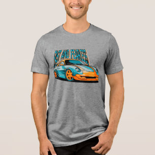 Schnelles und furchtloses Sportauto Tri-Blend Shirt