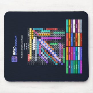 Schnelles Wortsuchrätsel-Mauspad Nachtmodus Mousepad