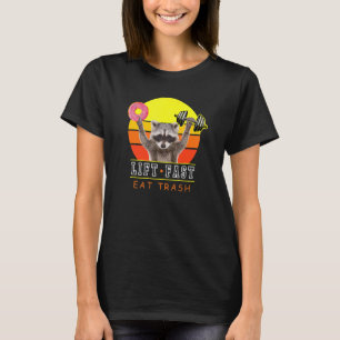Schnellfrische Trash Workout Raccoon Donut T-Shirt