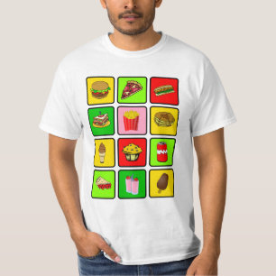 Schnellimbiss-Junkie-Shirt - wählen Sie Art u. T-Shirt