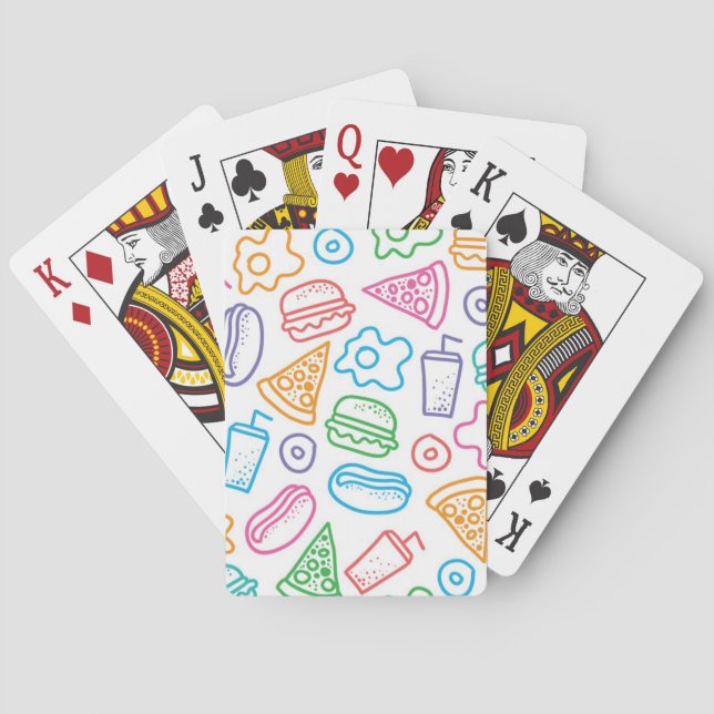 Schnellimbißmuster 2 spielkarten (Rückseite)
