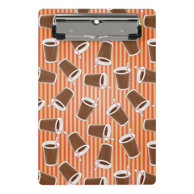 Schnellimbißmuster Mini Klemmbrett (Vorderseite)