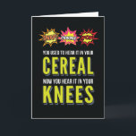 Schnellknistern-Pop-lustige Karte<br><div class="desc">Wörter, "Verschluss, Knistern, Pop" in den bunten Comicartblasen und Explosionen macht die Schlagzeile für diese lustige Karte. Unter ist Titel, "Sie verwendete, um es in Ihrem Getreide, jetzt Sie zu hören hören es in Ihren Knien!" Innerhalb hat Titel: Willkommen zum Verein. HA HA. Alles Gute zum Geburtstag! Große Karte für...</div>