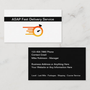 Schnelllieferdienst Kurier Geschäftskarten Visitenkarte