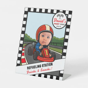 Schnelltankstation - Getränke und Snacks Sockelschild