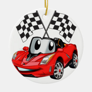 Schnellwettlauf auf dem Cartoon - Rückfärbung w Keramik Ornament