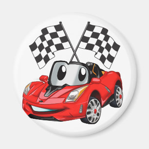 Schnellwettlauf auf dem Cartoon - Rückfärbung w Magnet