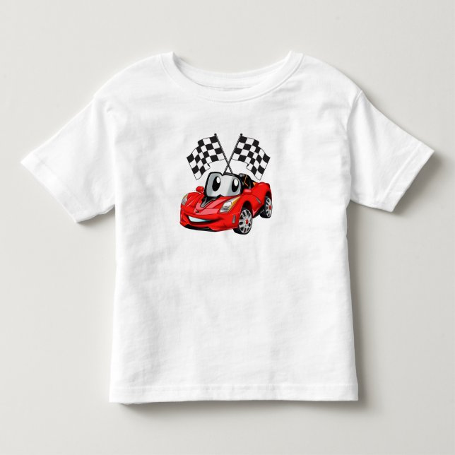 Schnellwettlauf auf dem Cartoon - Rückfärbung wähl Kleinkind T-shirt (Vorderseite)