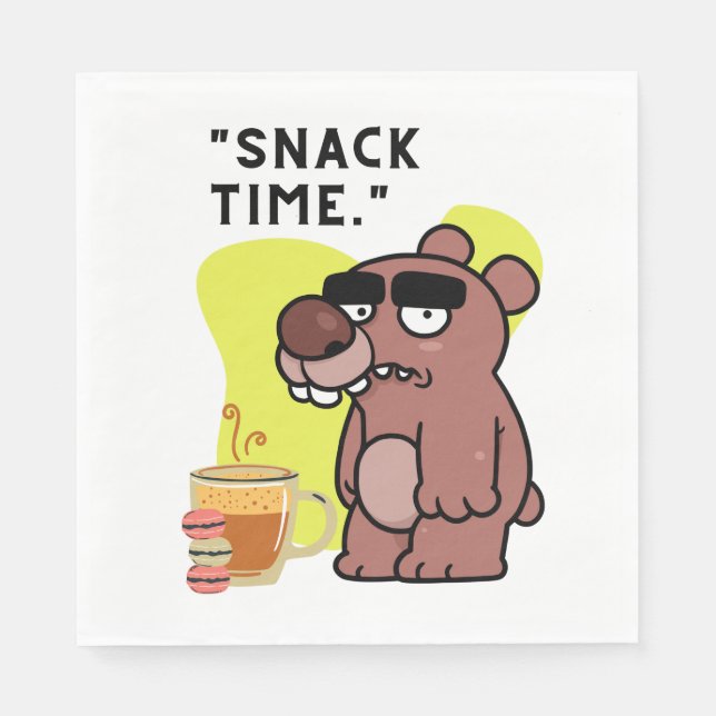 SCHNELLZEIT!- TIERFUNKTION- KAFFEE-COOKIES SERVIETTE (Vorderseite)