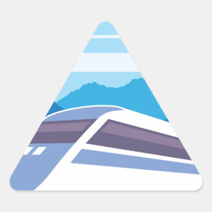 Schnellzug Dreieckiger Aufkleber