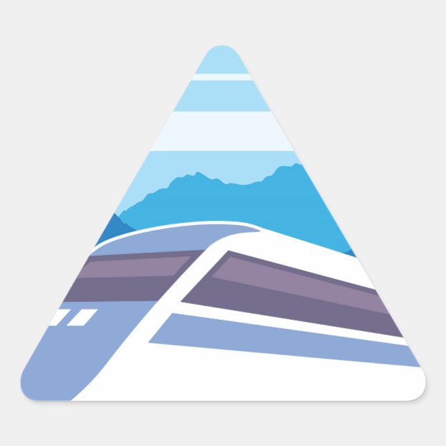 Schnellzug Dreieckiger Aufkleber (Vorderseite)