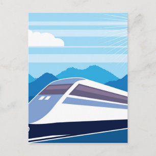 Schnellzug Postkarte