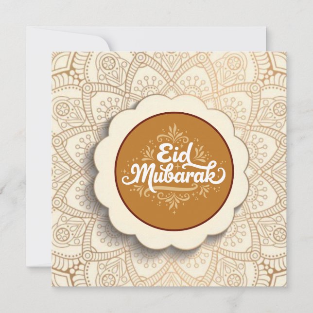 Schnitt Eid Mubarak Feiertagskarte (Vorderseite)