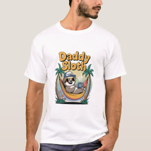 Schnitt Papa Faultier Vater T-Shirt