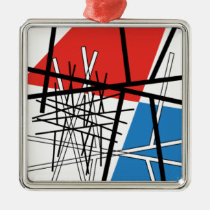 Schnittpunkt von Linien und Ebenen - Abstrakte Kun Ornament Aus Metall