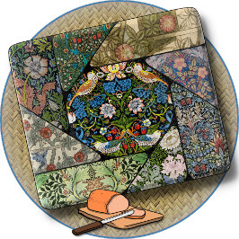 SCHNITTSTELLE - William Morris Image Collage Schneidebrett