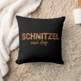 Schnitzel jeden Tag Funny Cutlet Escalope Design Kissen