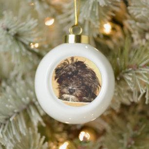 Schnoodle-Ball-Ornament Keramik Kugel-Ornament