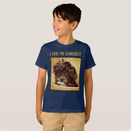 Schnoodle Dog Boy's Navy T - Shirt