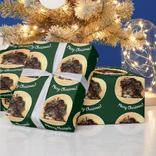 Schnoodle Dog Green Geschenkpapier