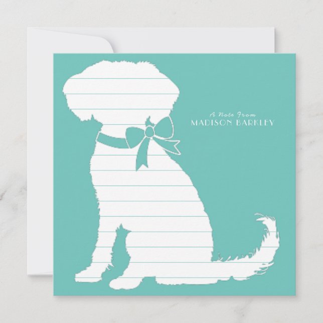 Schnoodle Dog Puppy Dankeskarte (Vorderseite)