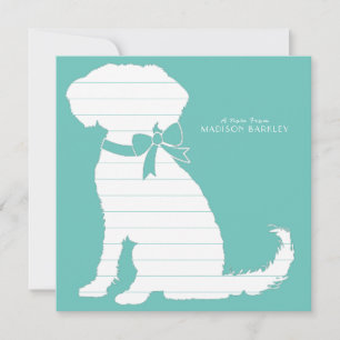 Schnoodle Dog Puppy Dankeskarte