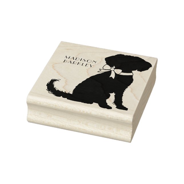 Schnoodle Dog Puppy Gummistempel (Stempel)