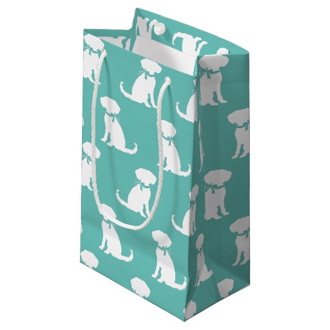 Schnoodle Dog Puppy Kleine Geschenktüte (Vorderseite Schrägansicht)