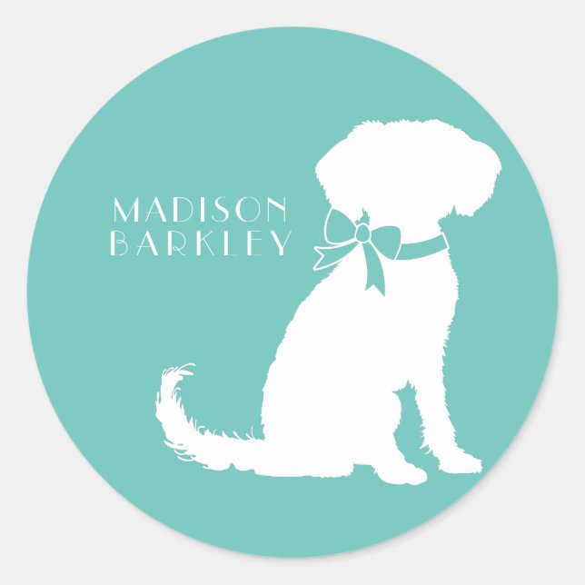 Schnoodle Dog Puppy Runder Aufkleber (Vorderseite)
