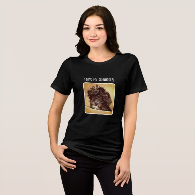 Schnoodle Dog Tri-Blend Shirt (Vorderseite voll)