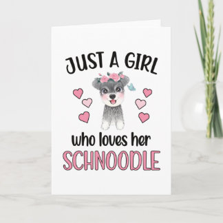 Schnoodle Girl Dog Lover Dog Owner Schnoodle Mama Karte