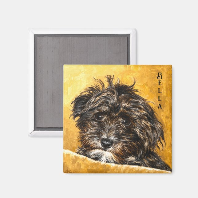 Schnoodle Hund Magnet (Vorderseite/Rückseite)