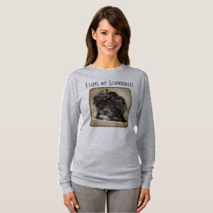 Schnoodle-Hundefrauen-Sweatshirt T-Shirt