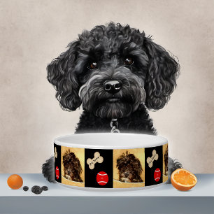 Schnoodle-Hundeschüssel mit Knochen und Ball Napf