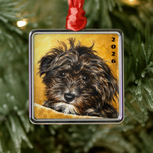 Schnoodle Premium Quadratischer Weihnachtsschmuck