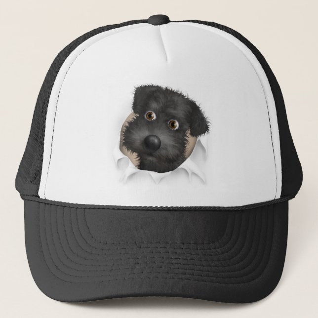 Schnoodle (schwarz) heraus sprengend truckerkappe (Vorderseite)